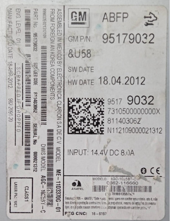 Radio Cd Player Spin 2011 2012 2013 2014 2015 2016