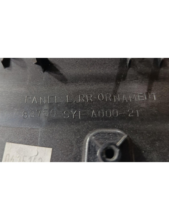 Friso Interno Forro Porta Traseira Esquerda Crv 2007 - 2011 Preto