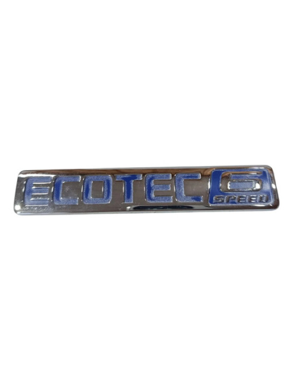Emblema Ecotec Tampa Traseira Tracker 2014 2015 2016 Azul-aço