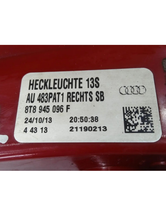 Lanterna Direita Audi A5 2012 2013 2014 2015 2016 Direito/passageiro Vermelho