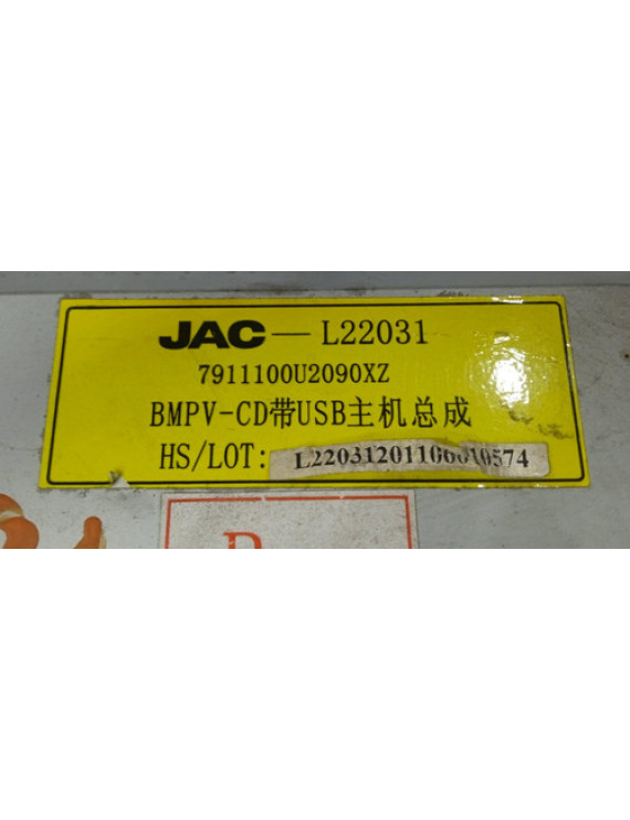 Rádio Cd Player Jac J6 2011 2012 2013