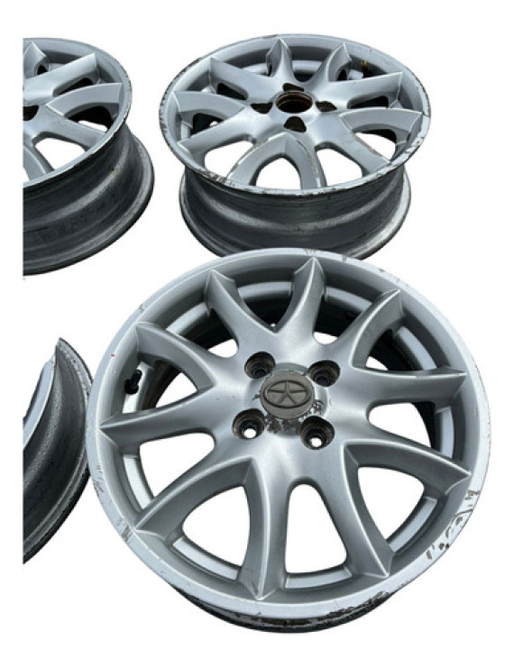 Jogo De Rodas Aro 15 Jac J3 2010 2011 2012 2013 2014 Prateado