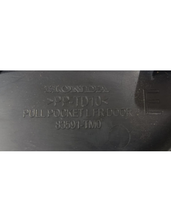 Moldura Puxador Porta Diant Esquerda Honda City 2009 2014 Preto