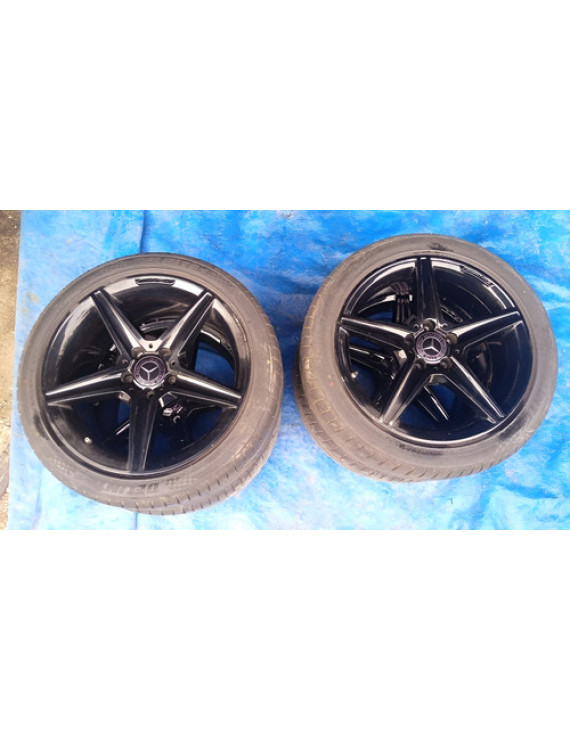 Jogo De Rodas Mercedes C300 2018 Original Amg Preto