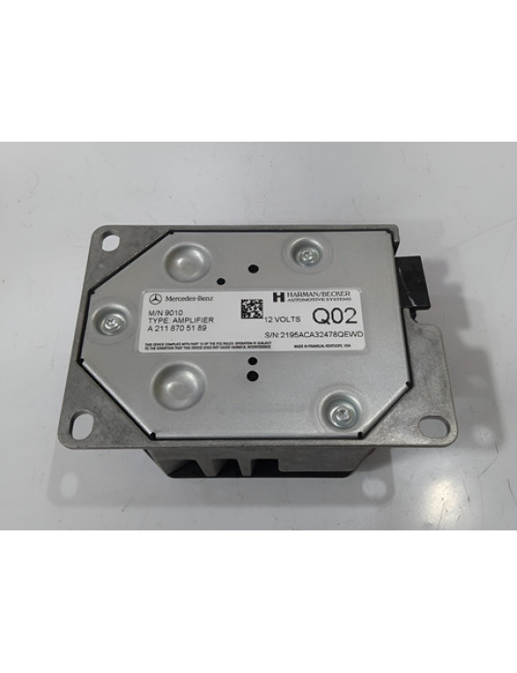 Módulo Som Mercedes Ml320 Ml350 2008 - 2011 / A2118705189 Preto