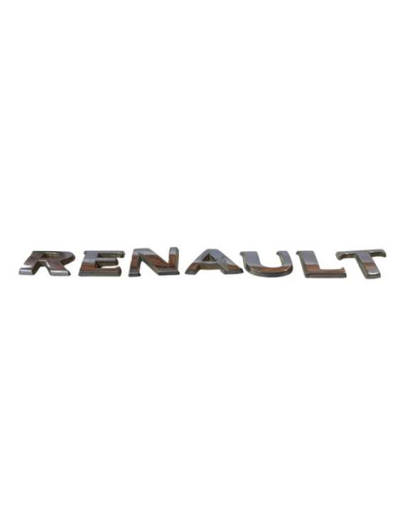 Emblema Renault Tampa Traseira Sandero 2008 - 2012 Prateado