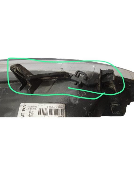 Farol Esquerdo Peugeot 307 2005 2006 2007 /  Detalhes Esquerdo/motorista