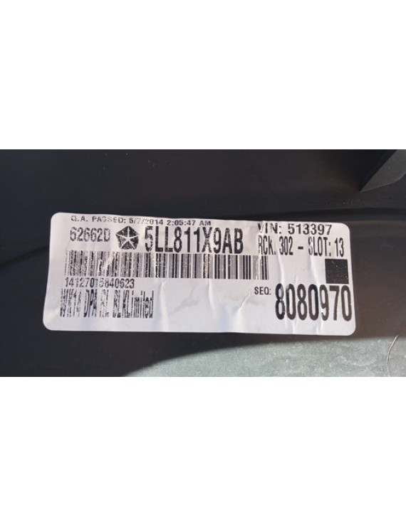 Forro De Porta Traseira Esquerda Grand Cherokee 2014 2015
