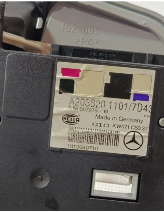 Comando Teto Solar Luz Cortesia Mercedes C320 2001 - 2005