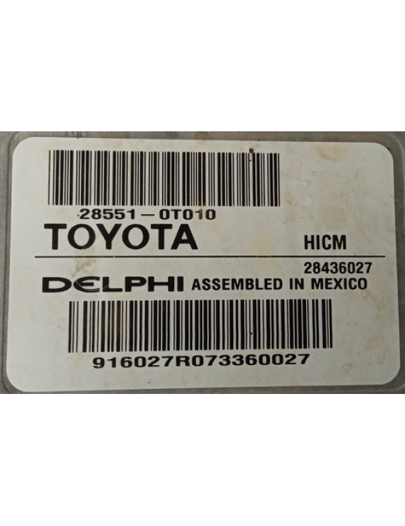Módulo Central Bicos Corolla 2.0 2016 2017 2018 / 285510t010