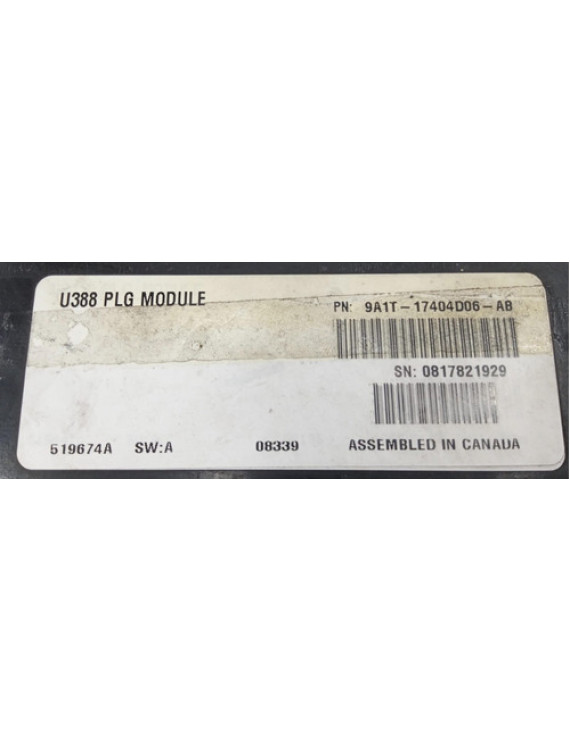 Módulo Porta Malas Ford Edge 2007 - 2012 / 9a1t17404d06ab