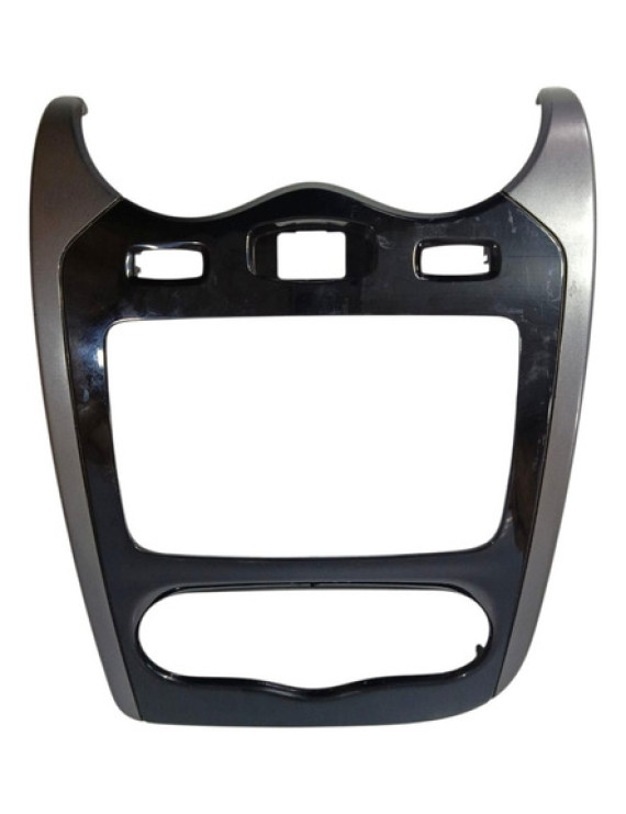 Moldura Painel Central Multimídia Sandero 2011 2012 Preto