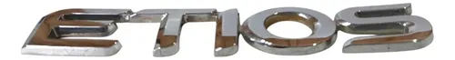 Emblema Letreiro Tampa Traseira Etios 2015 2016 Prateado
