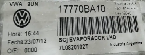 Evaporador Ar Condicionado Amarok 2012 - 2020