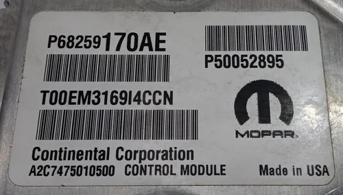 Módulo De Injeção Jeep Compass 2.0 2015 - 2021 / P68259170ae