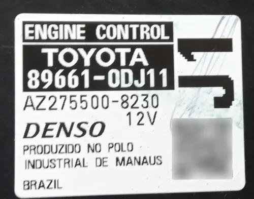 Módulo Injeção Toyota Etios Manual 2013 - 2018 / 896610dj11
