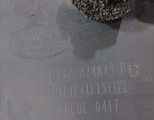 Moldura Aplique Porta Traseira Esquerda Evoque 2012 - 2014 Preto