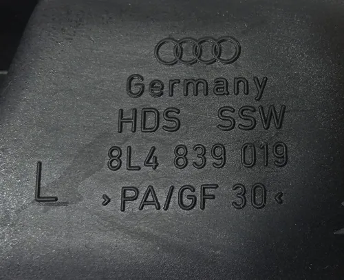 Maçaneta Interna Traseira Esquerda Audi A3 2001 - 2005 Preto Traseira