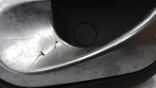 Maçaneta Interna Traseira Esquerda Megane 2006 - 2013 Prateado Traseira