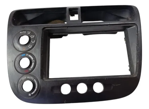 Moldura Painel Central Controles Ar Civic 2001 - 2006 Preto