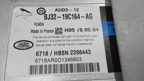 Módulo Som Evoque Freelander 2 2008 - 2016 / Bj3219c164ag Preto