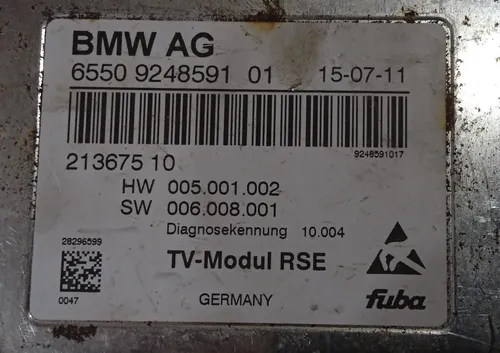 Módulo Tv Digital Bmw 750i 2012 / 924859101  