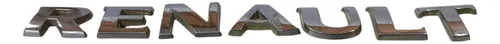 Emblema Renault Tampa Traseira Sandero 2008 - 2012 Prateado